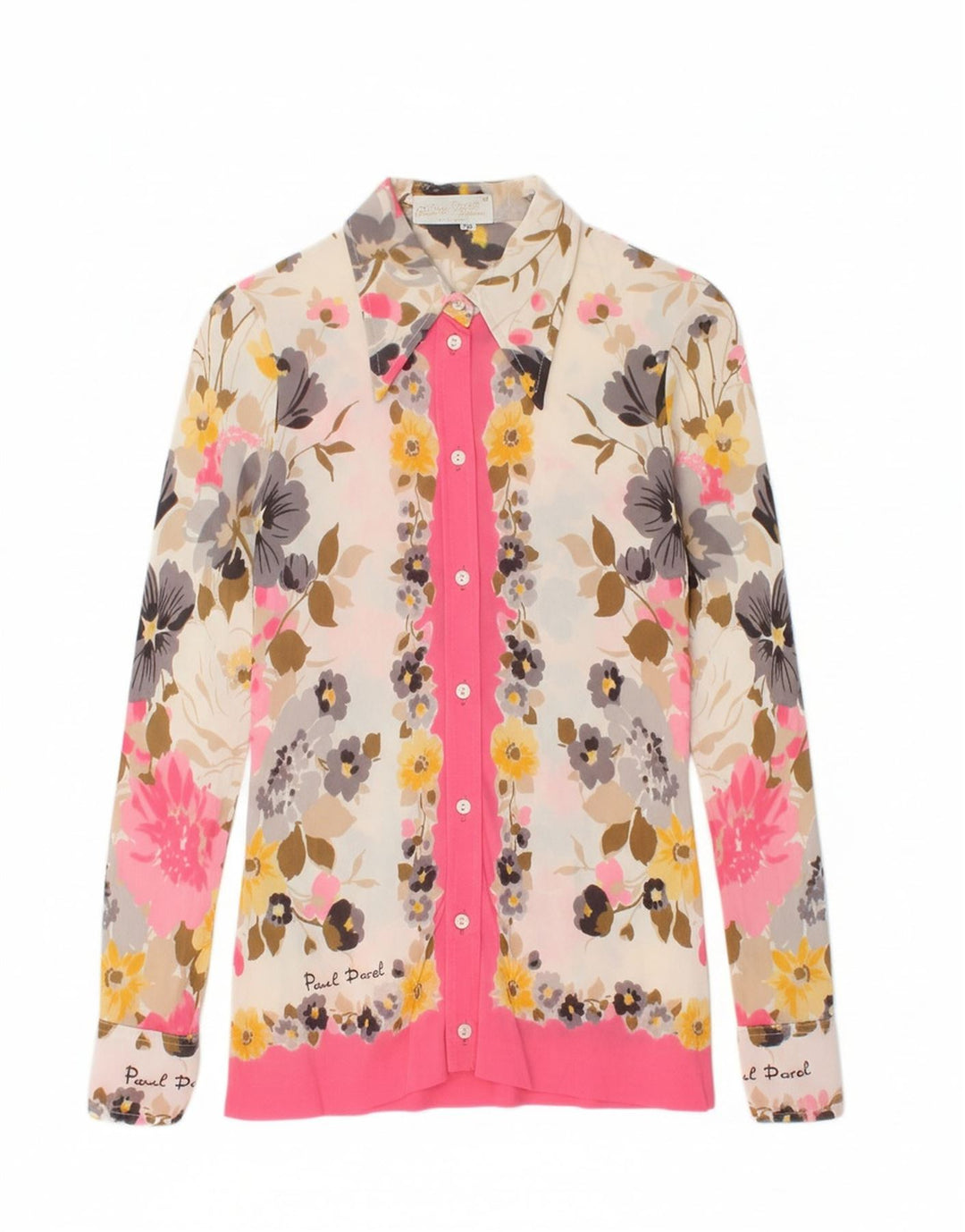 PAUL PAREL Womens Shirt IT 42 Medium Multicoloured Floral