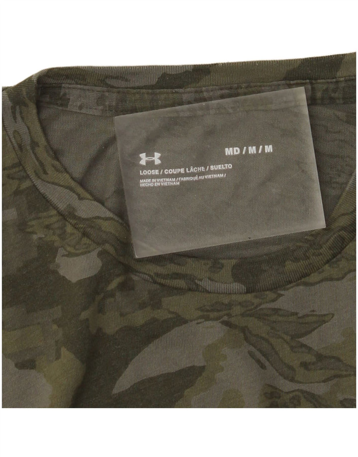 Męski t-shirt Under Armour w średnim zielonym kamuflażu