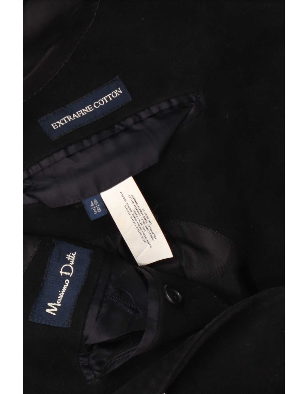 Płaszcz męski Massimo Dutti EU 48, średni czarny, bawełniany
