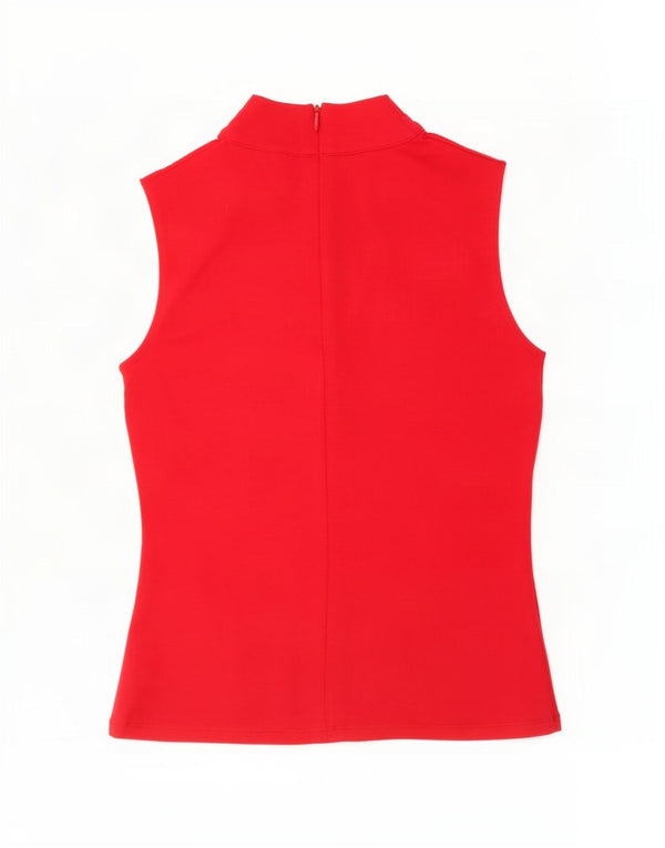 Bluzka damska Karen Millen Top UK 10 Small czerwona wiskoza