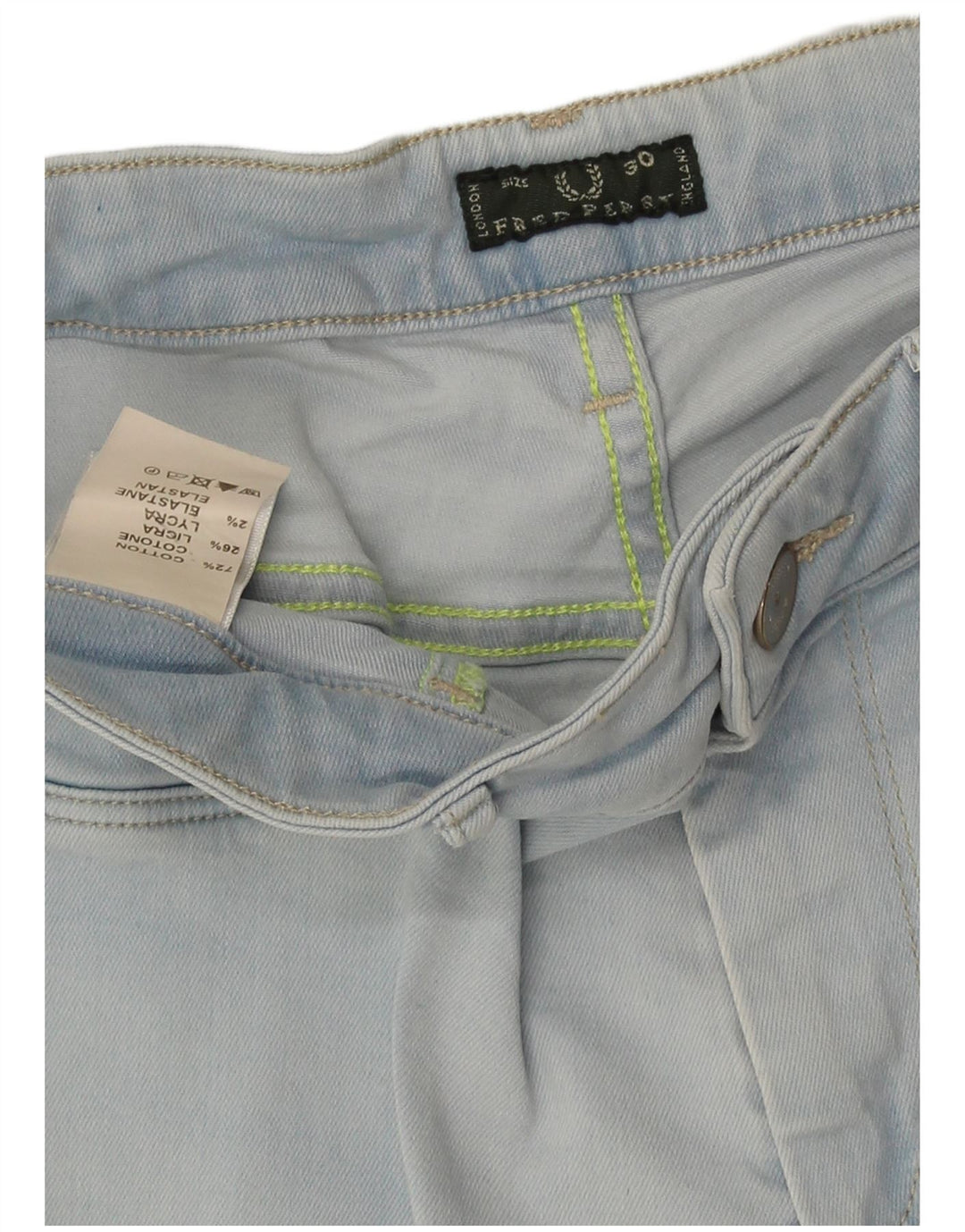 Damskie jeansy skinny Fred Perry W30 L30 Niebieskie bawełniane