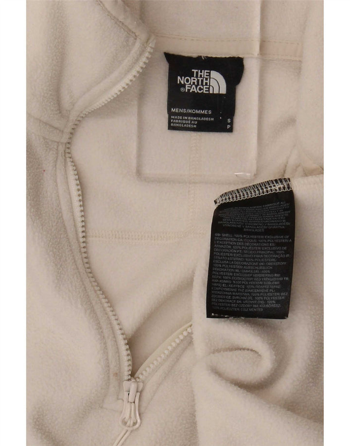 Męski sweter polarowy The North Face z zamkiem błyskawicznym, mały, beżowy, poliester