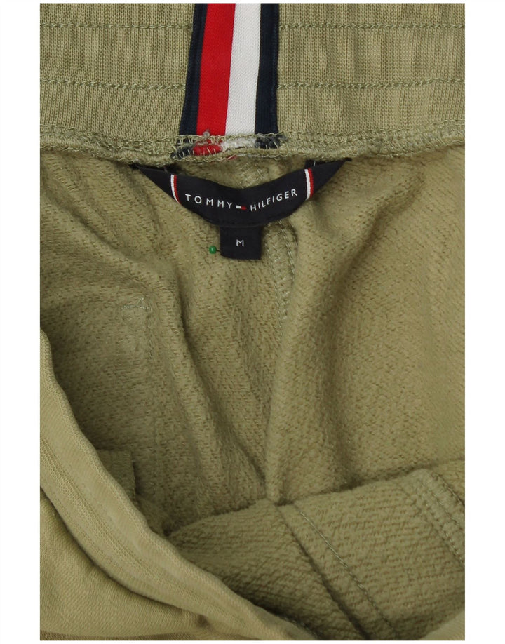 Męskie spodnie dresowe TOMMY HILFIGER z grafiką, średnio zielone