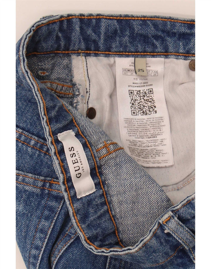 Damskie spodenki jeansowe Guess w trudnej sytuacji W25 XS, niebieskie, poliestrowe