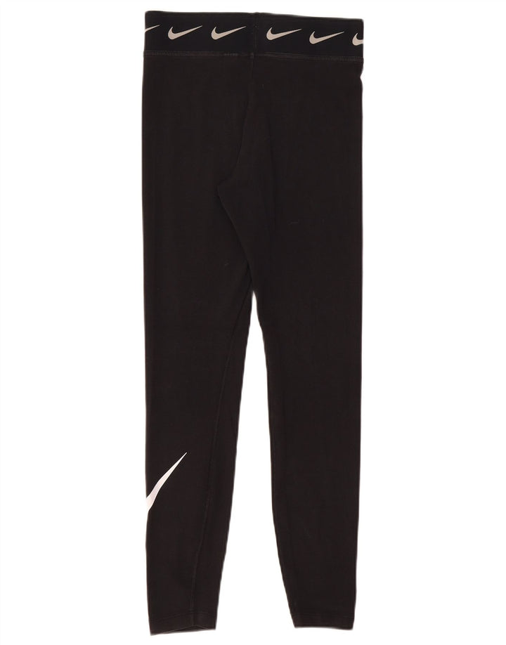 Damskie legginsy Nike Graphic UK 10, małe, czarne, bawełniane