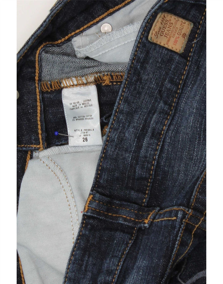 Damskie dżinsy Guess Stretched Bootcut W26 L32 Granatowe, bawełniane