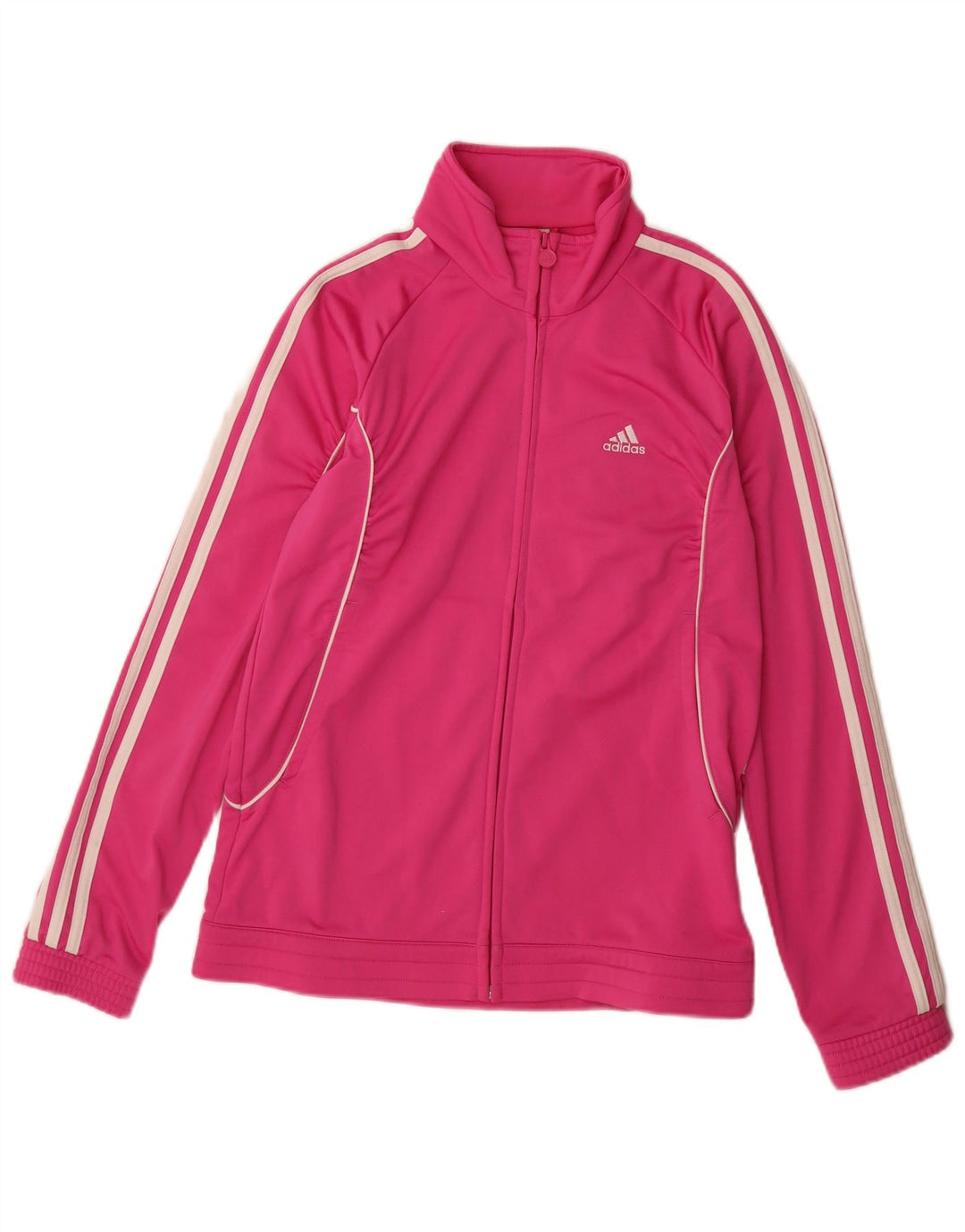 Adidas Dziewczęca Dresowa Topowa Kurtka 15-16 Lat Różowy Poliester