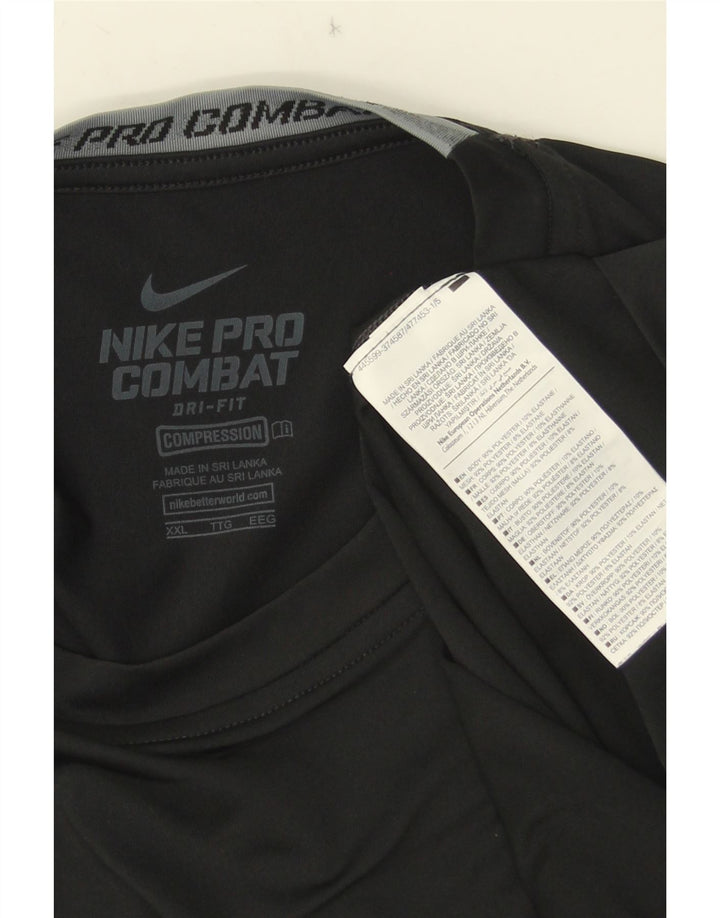 Męski T-shirt NIKE Dri Fit z grafiką, 2XL, czarny poliester