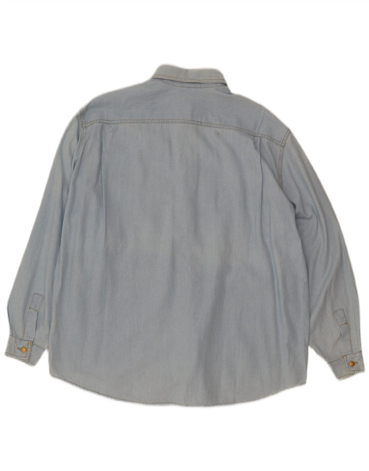 Damska koszula dżinsowa oversize Roccobarocco IT 42, średnia niebieska bawełna