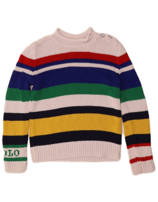 Polo Ralph Lauren Chłopięcy sweter z golfem 6-7 lat, mały, wielobarwny