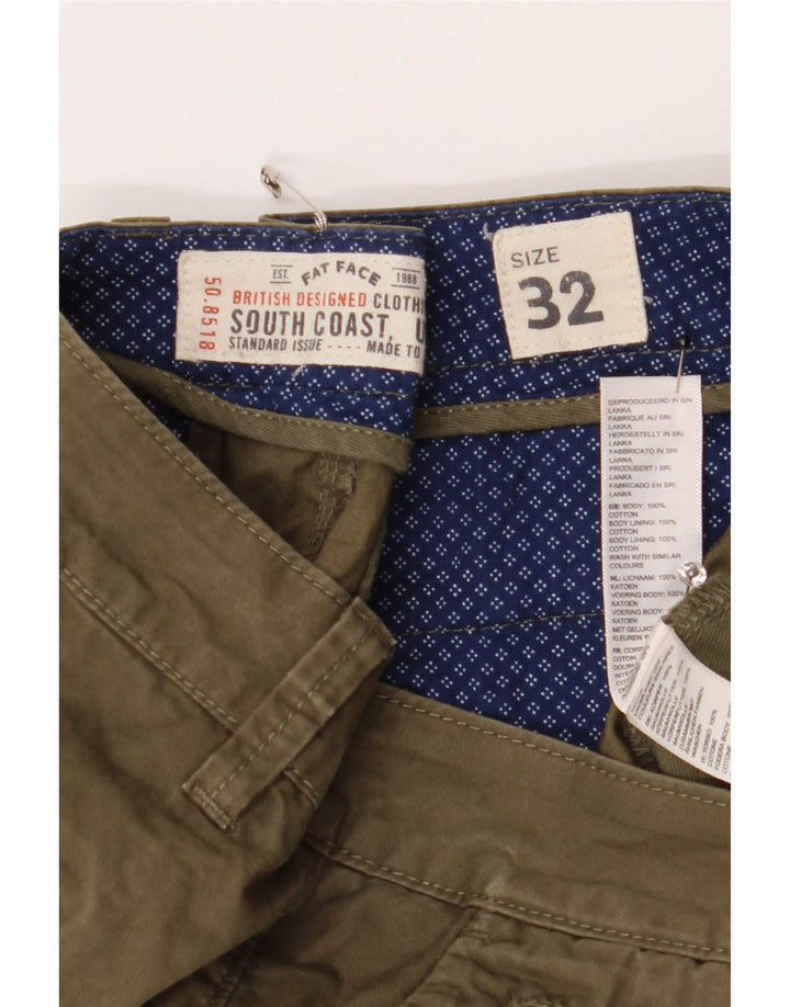 Męskie spodenki Chino Fat Face Medium W32, bawełna khaki