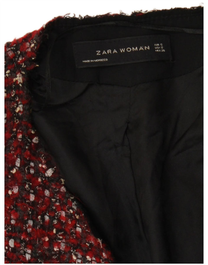 Zara damska krótka marynarka UK 10 mała czerwona nakrapiana nowoczesna
