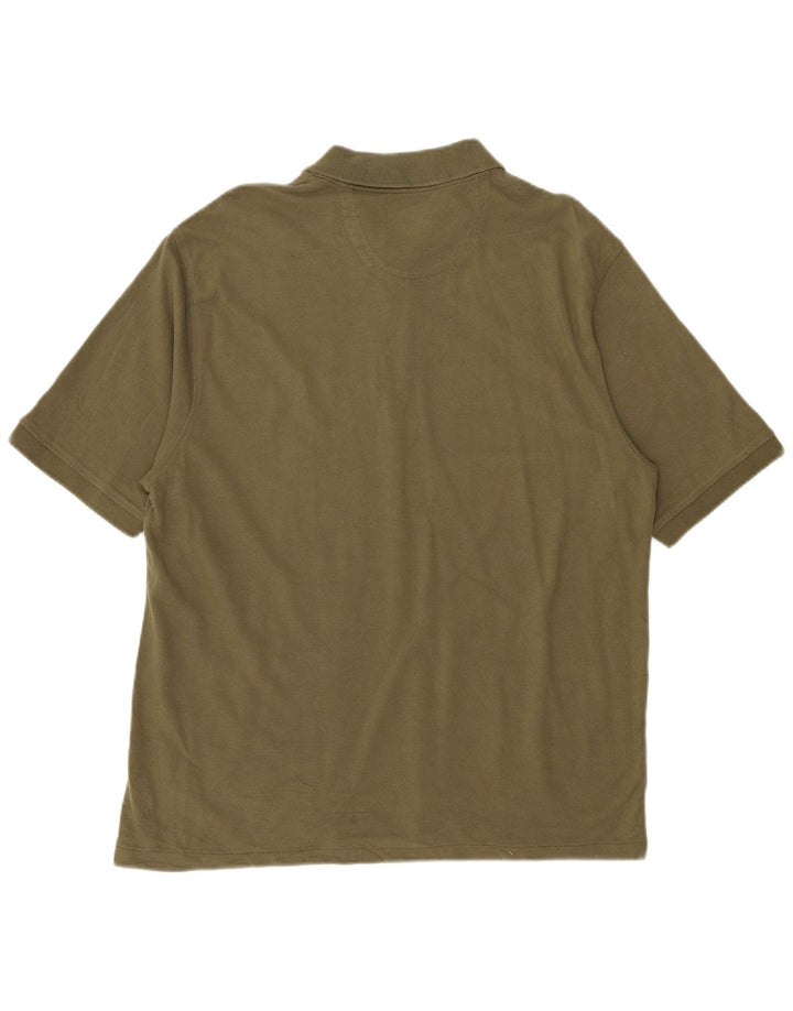 Męska koszulka polo Izod Heritage, duża, bawełniana w kolorze khaki