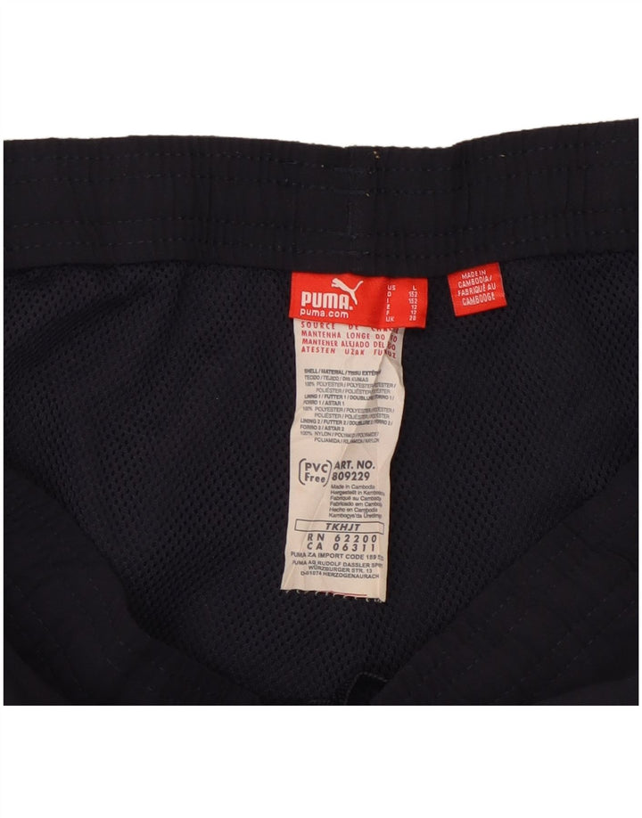 Chłopięce spodnie dresowe PUMA z grafiką 11-12 lat, granatowy poliester