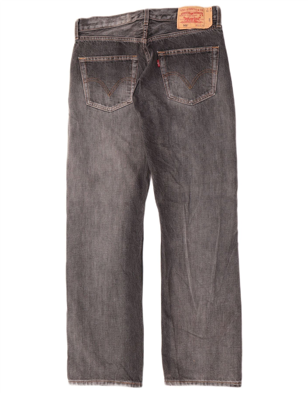 Męskie dżinsy Levi's 501 Straight W32 L30 Szara bawełna