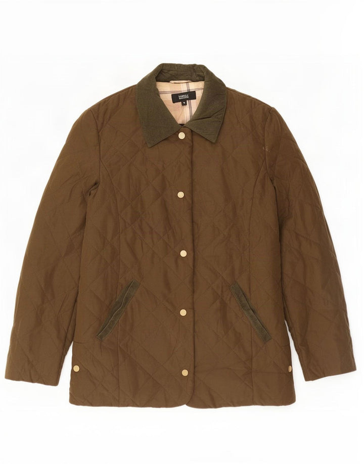 Marks & Spencer Damska pikowana kurtka UK 12, średni khaki, poliester