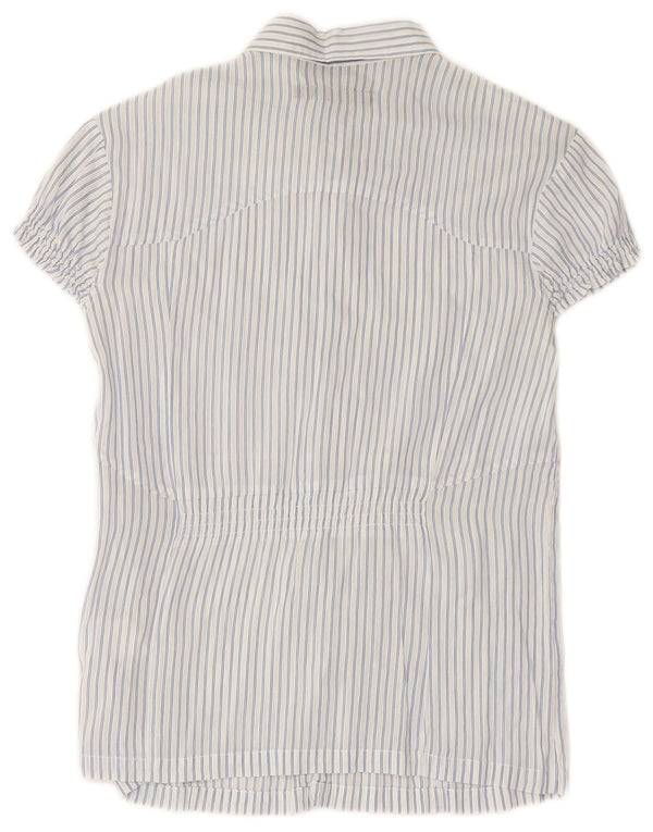 Damska koszula z krótkim rękawem CALVIN KLEIN JEANS UK 12 w kolorze średniego niebieskiego w prążki