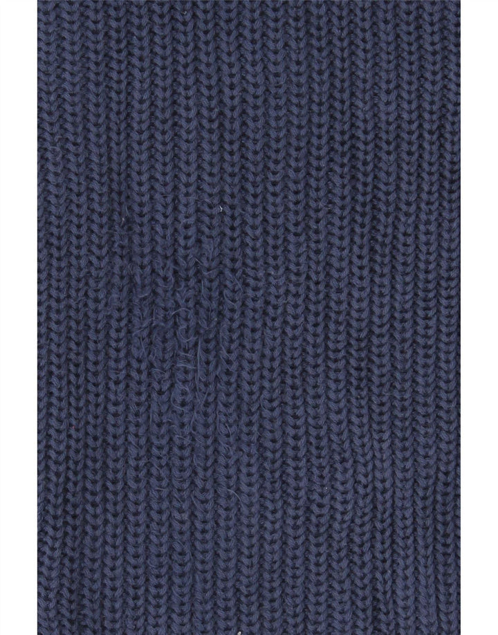 L.L.Bean Męski sweter rozpinany na zamek, duży, granatowy, bawełniany
