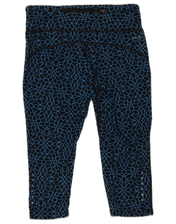 Damskie legginsy Nike Dri Fit Capri UK 6 XS Granatowy geometryczny poliester