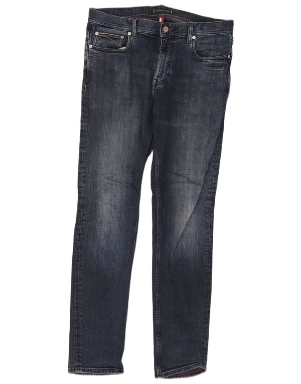 Męskie jeansy Denton Straight Jeansy Tommy Hilfiger W34 L34 Granatowe, bawełniane