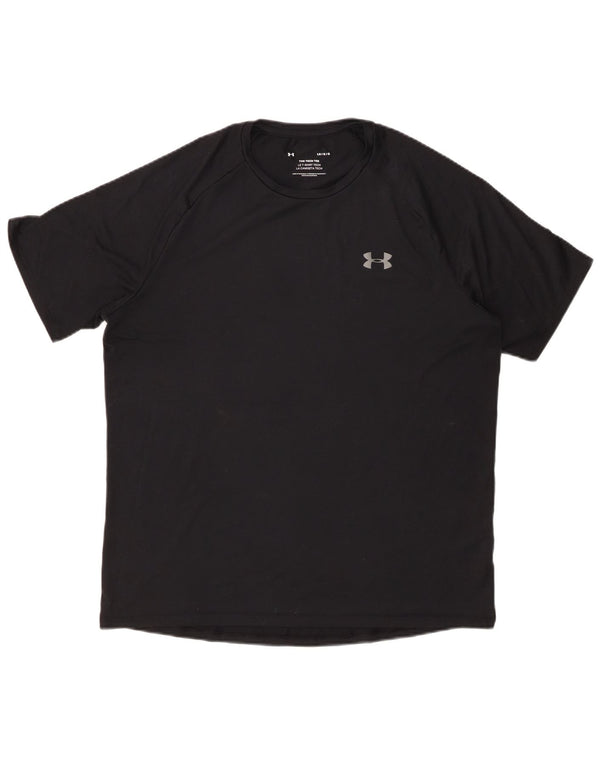 Under Armour Męski T-shirt Top Duży Czarny Poliester