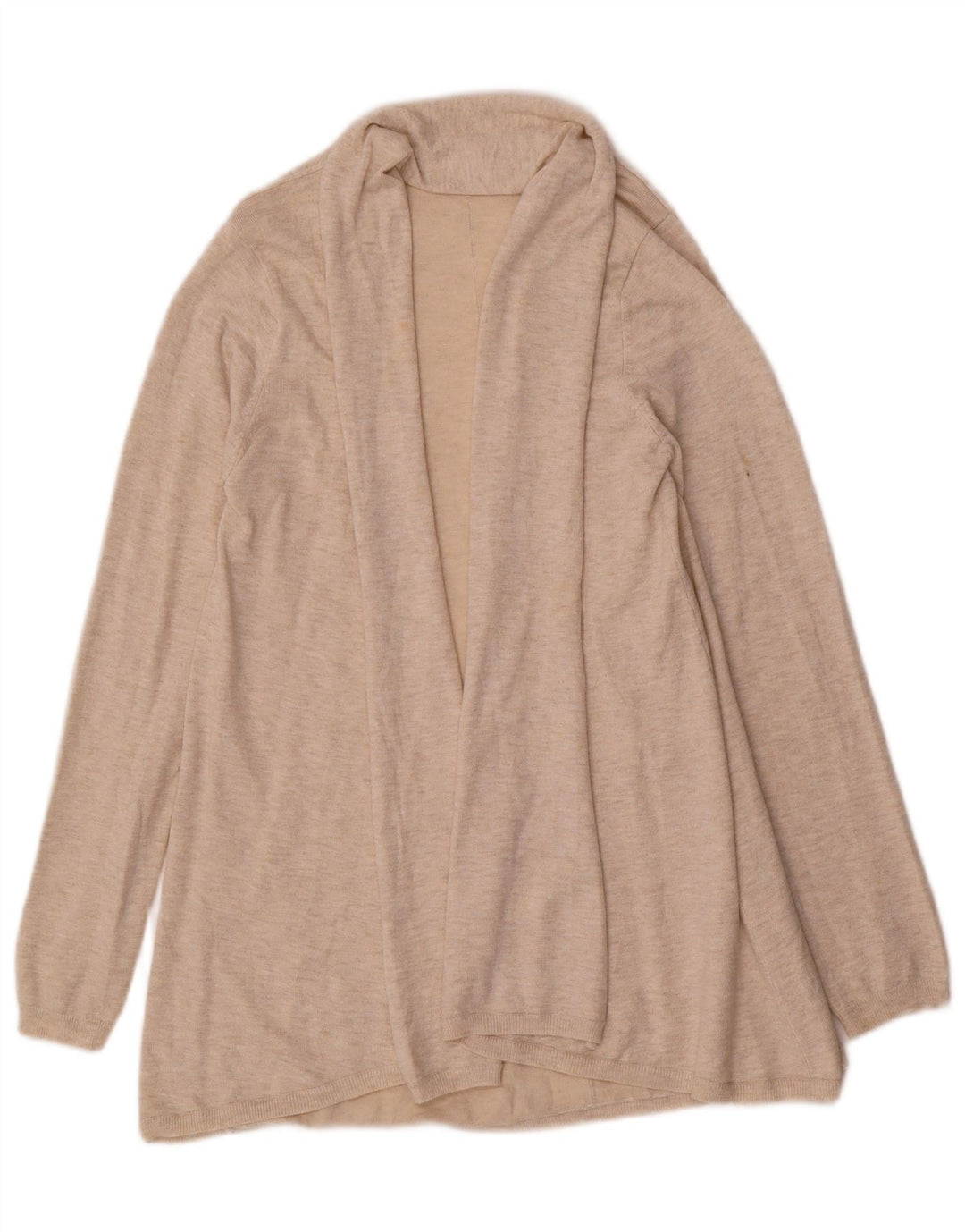 Sweter damski ZARA z otwartym kardiganem UK 14, duży, beżowy