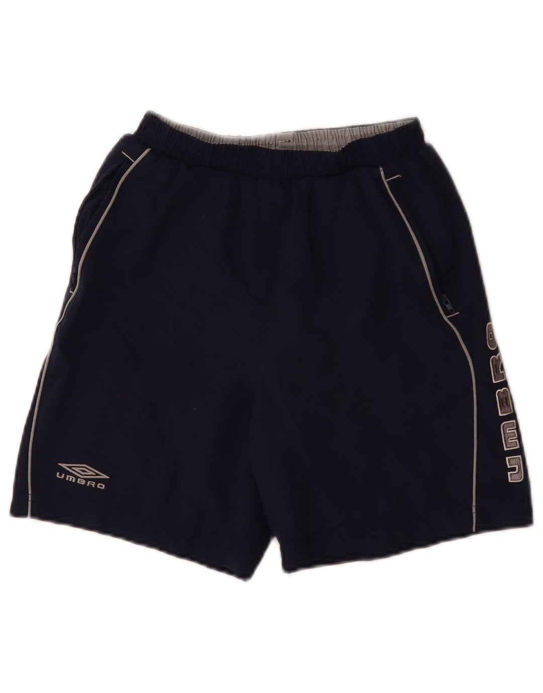Chłopięce spodenki sportowe Umbro z grafiką 9-10 lat, średni granatowy poliester