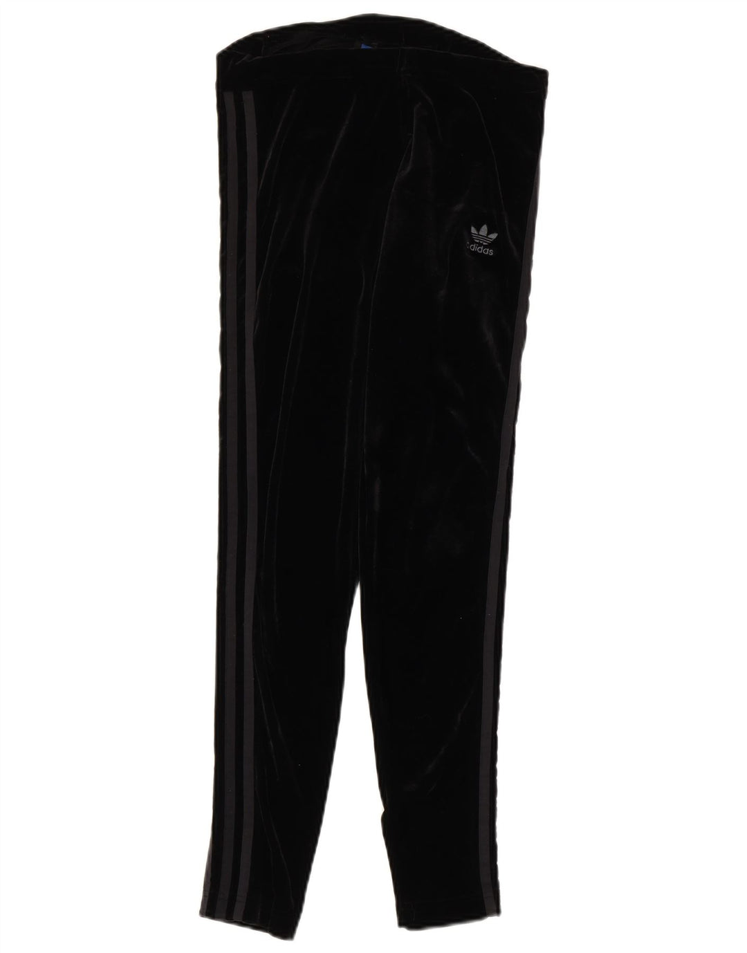 Damskie legginsy Adidas welurowe UK 12, średni czarny poliester