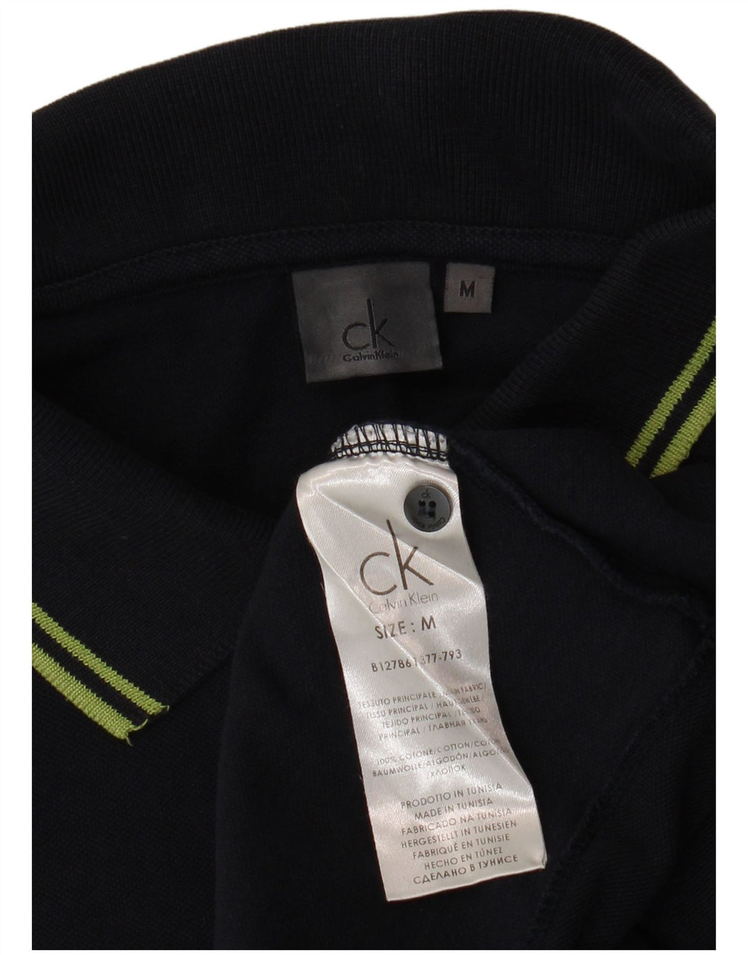 Męska koszulka polo CALVIN KLEIN, średnia, granatowa, bawełniana
