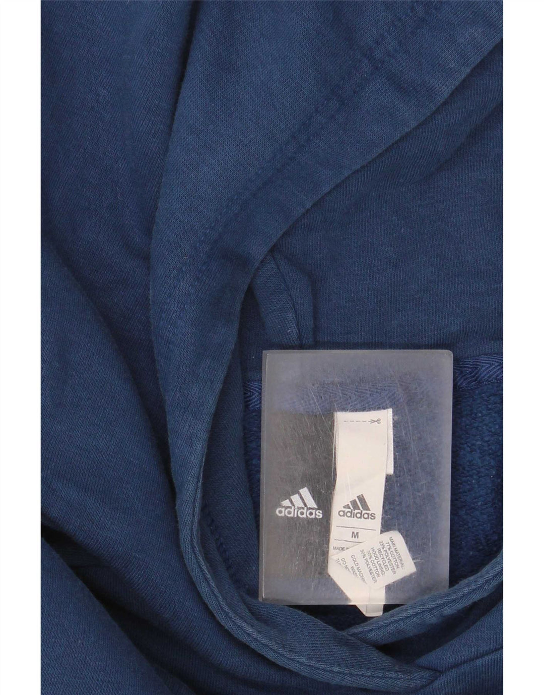 Męska bluza z kapturem Adidas Graphic, średnia niebieska, bawełniana