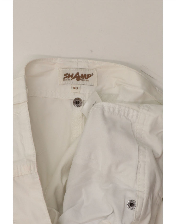 SHAMP Womens Cargo Shorts EU 40 Medium W34 White Cotton Vintage Shamp and Second-Hand Shamp from Messina Hembry 