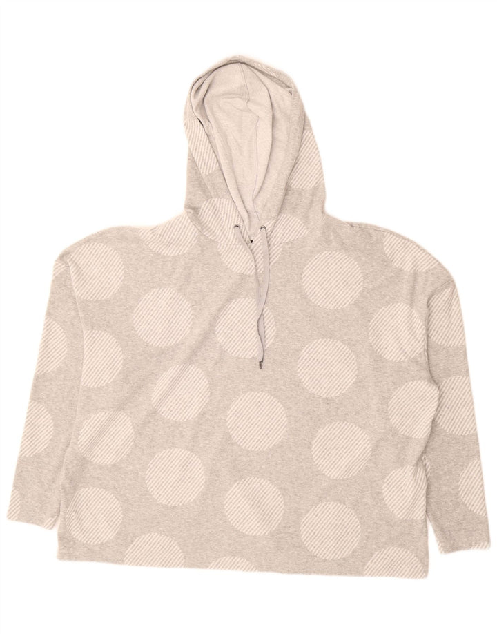 Damski sweter z kapturem Marks & Spencer UK 24 4XL Szary poliester w kropki