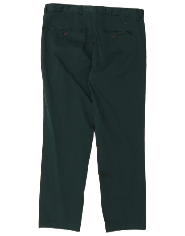 Męskie proste spodnie chino Hugo Boss UK 46 Small W32 L26 Zielona bawełna