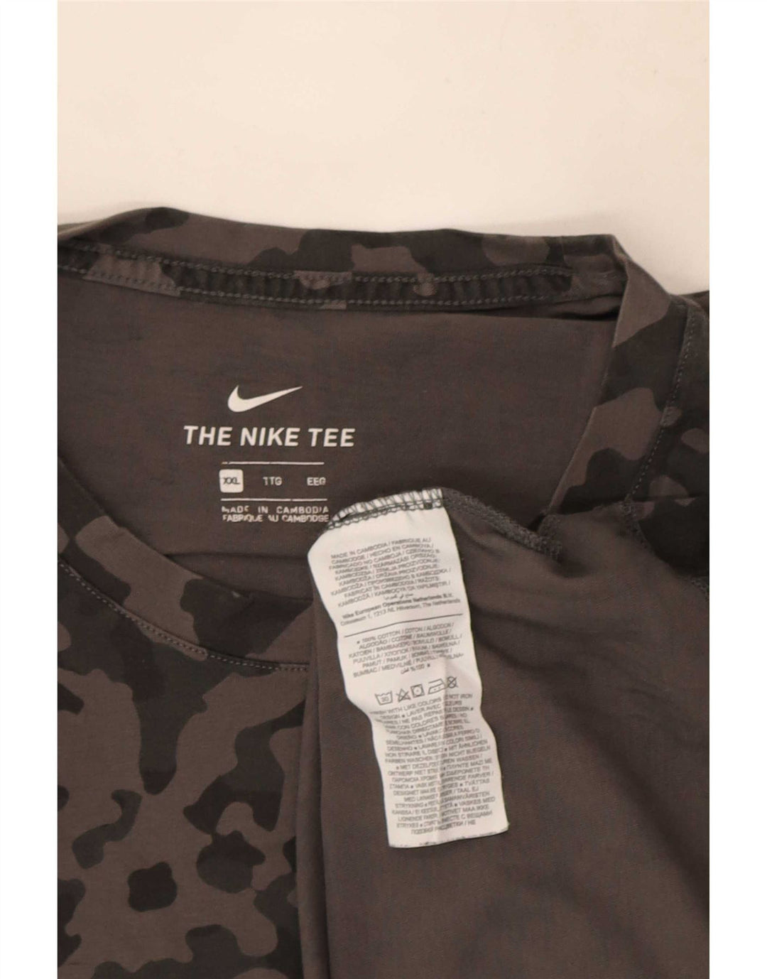 T-shirt męski Nike, 2XL, szary, bawełniany kamuflaż