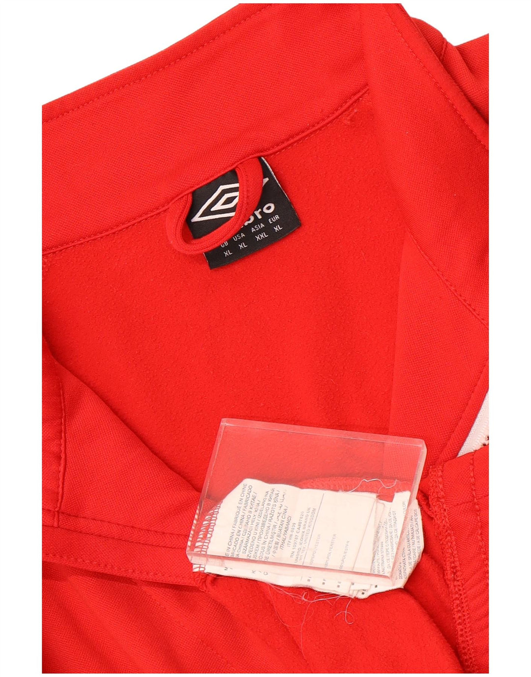 Męska bluza z zamkiem błyskawicznym Umbro XL, czerwony poliester