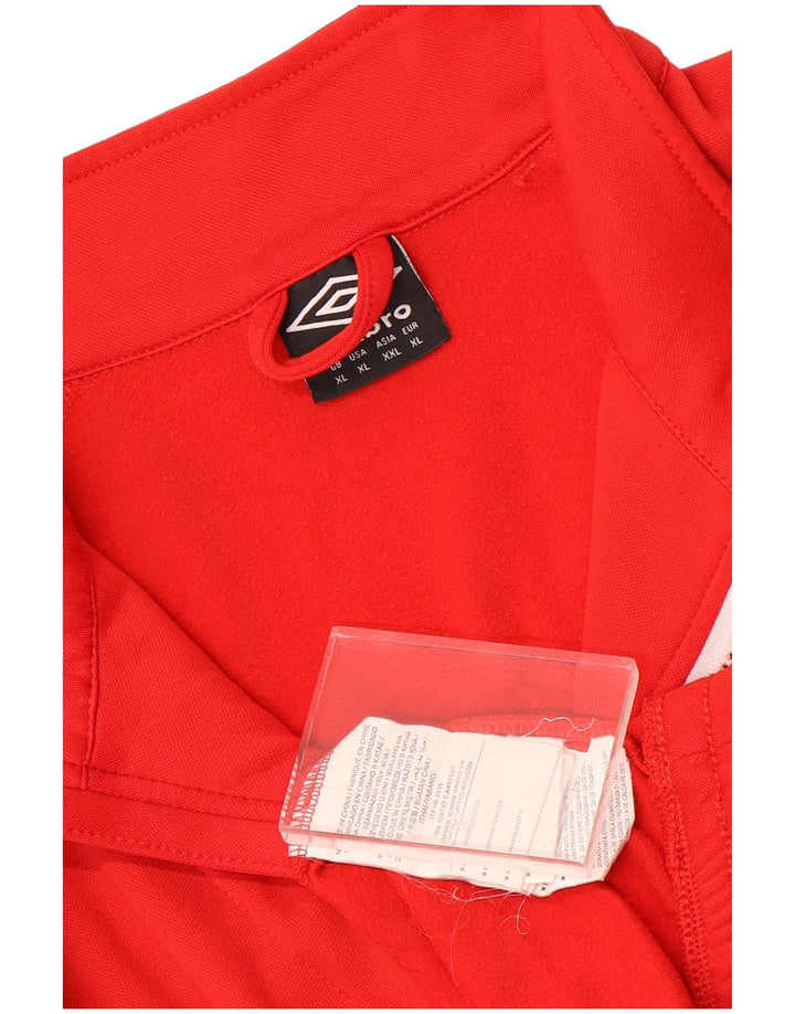 Męska bluza z zamkiem błyskawicznym Umbro XL, czerwony poliester