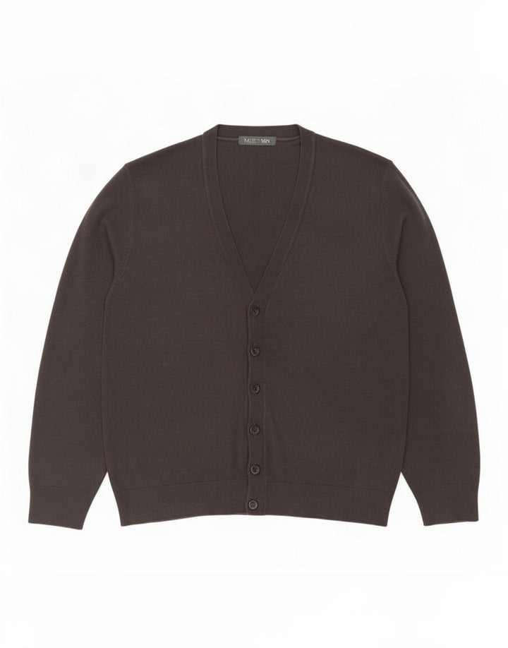 Marks & Spencer Męski sweter rozpinany, duży, szary, akrylowy