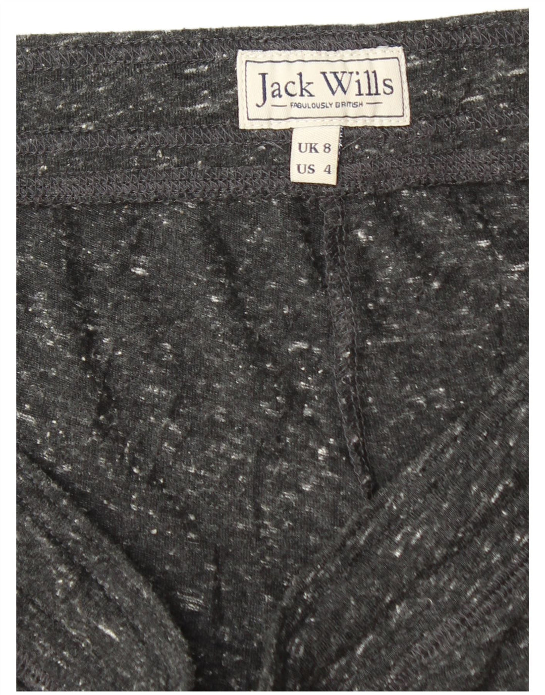 Damskie spodenki sportowe Jack Wills UK 8, małe, czarne, poliestrowe plamki