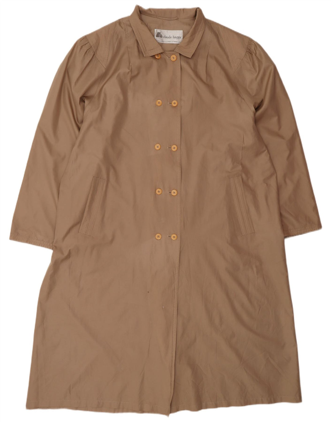 Claude Havrey Damski płaszcz oversize z podwójnymi piersiami EU 52 4XL Brązowy
