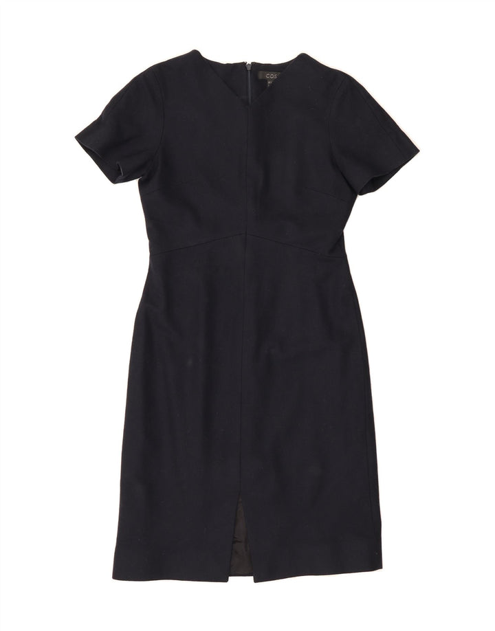 COS Womens Sheath Dress EU 36 Small Navy Blue Wool Vintage Cos and Second-Hand Cos from Messina Hembry 