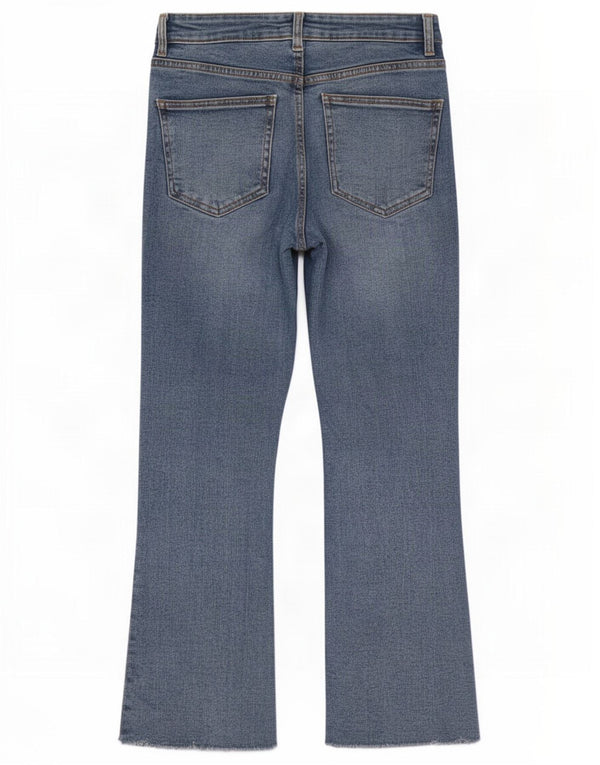 Damskie jeansy z wysokim stanem Zara Flared EU 38 Small W28 L26 Niebieskie