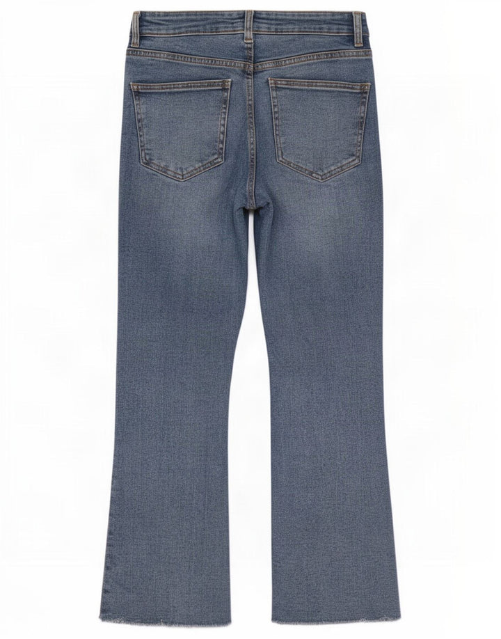 Damskie jeansy z wysokim stanem Zara Flared EU 38 Small W28 L26 Niebieskie