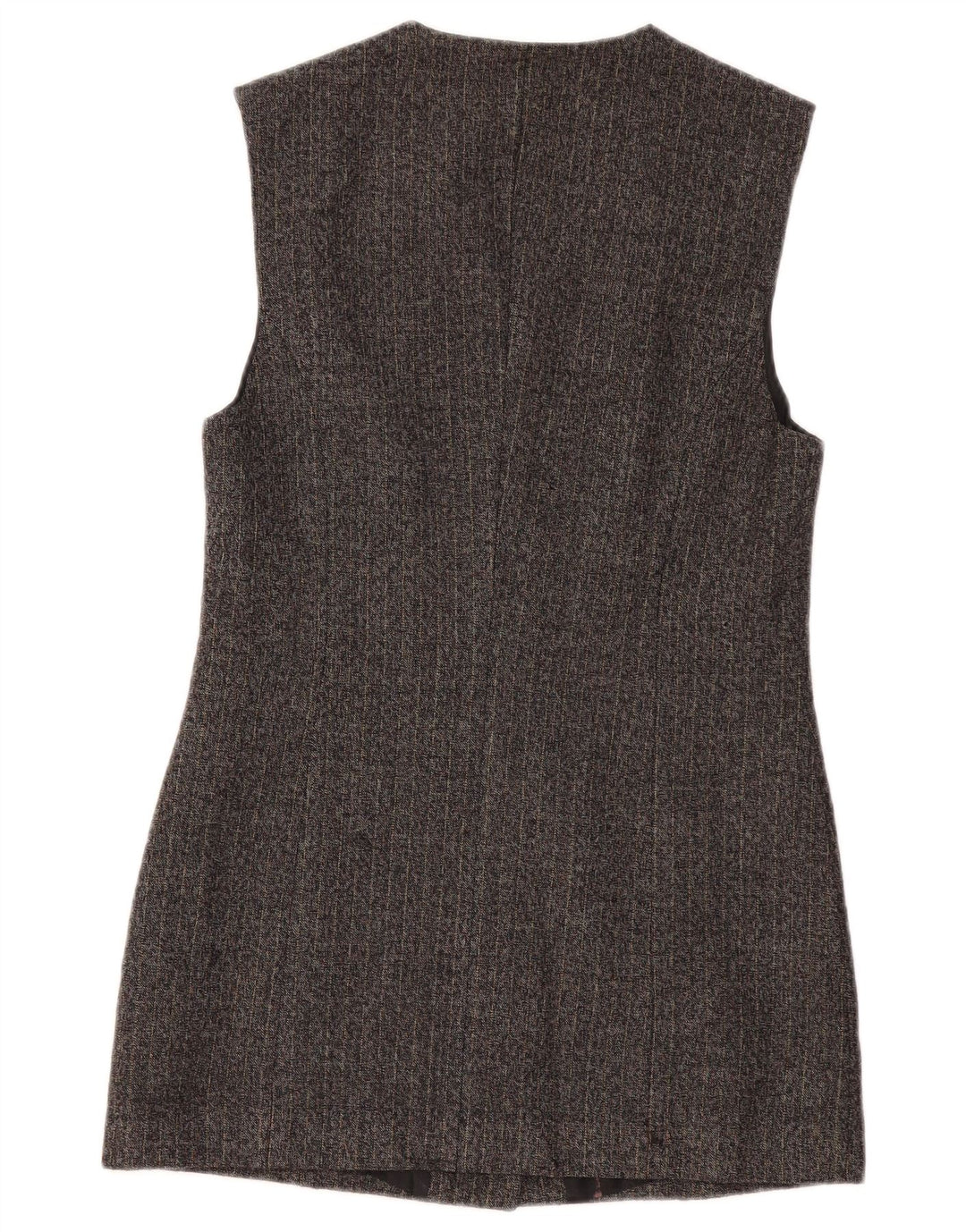 Damska marynarka BENETTON Longline UK 10 w małe szare prążki