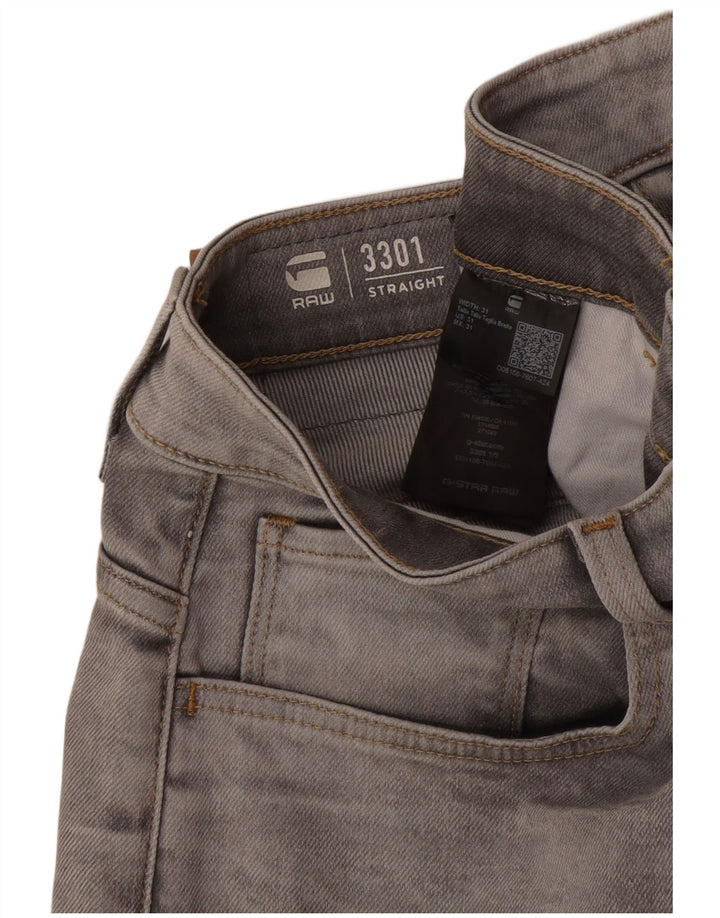 Męskie spodenki jeansowe G-Star 3301 W31 Średnioszare bawełniane