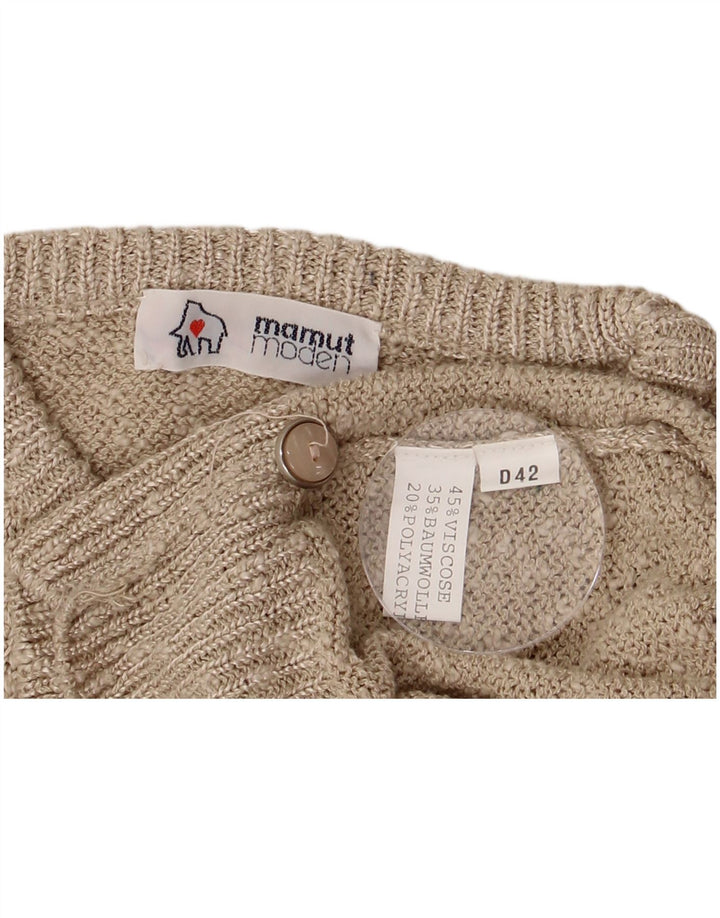 Mamut Moden Damski sweter zapinany na guziki EU 42 Large Beżowa Wiskoza