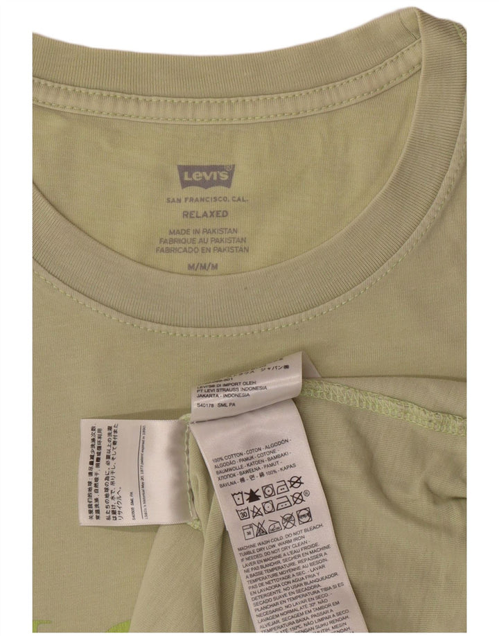 Męska koszulka Levi's o swobodnym kroju z grafiką, średnia bawełna khaki