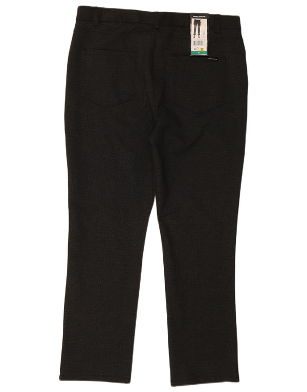 Męskie proste spodnie codzienne Dkny XL W36 L29 Czarny poliester