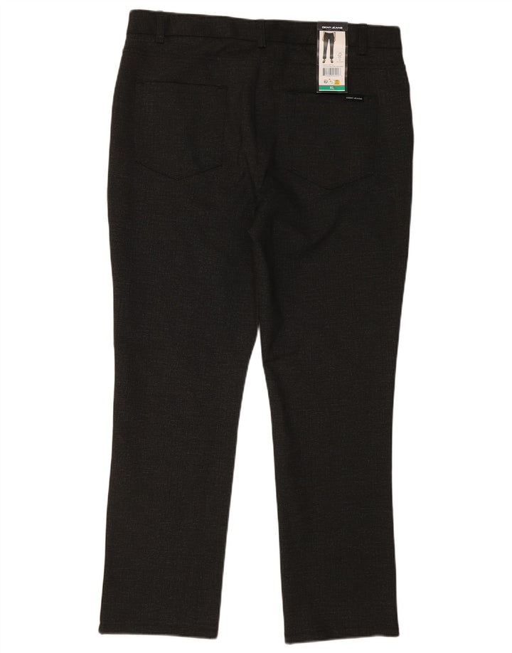 Męskie proste spodnie codzienne Dkny XL W36 L29 Czarny poliester