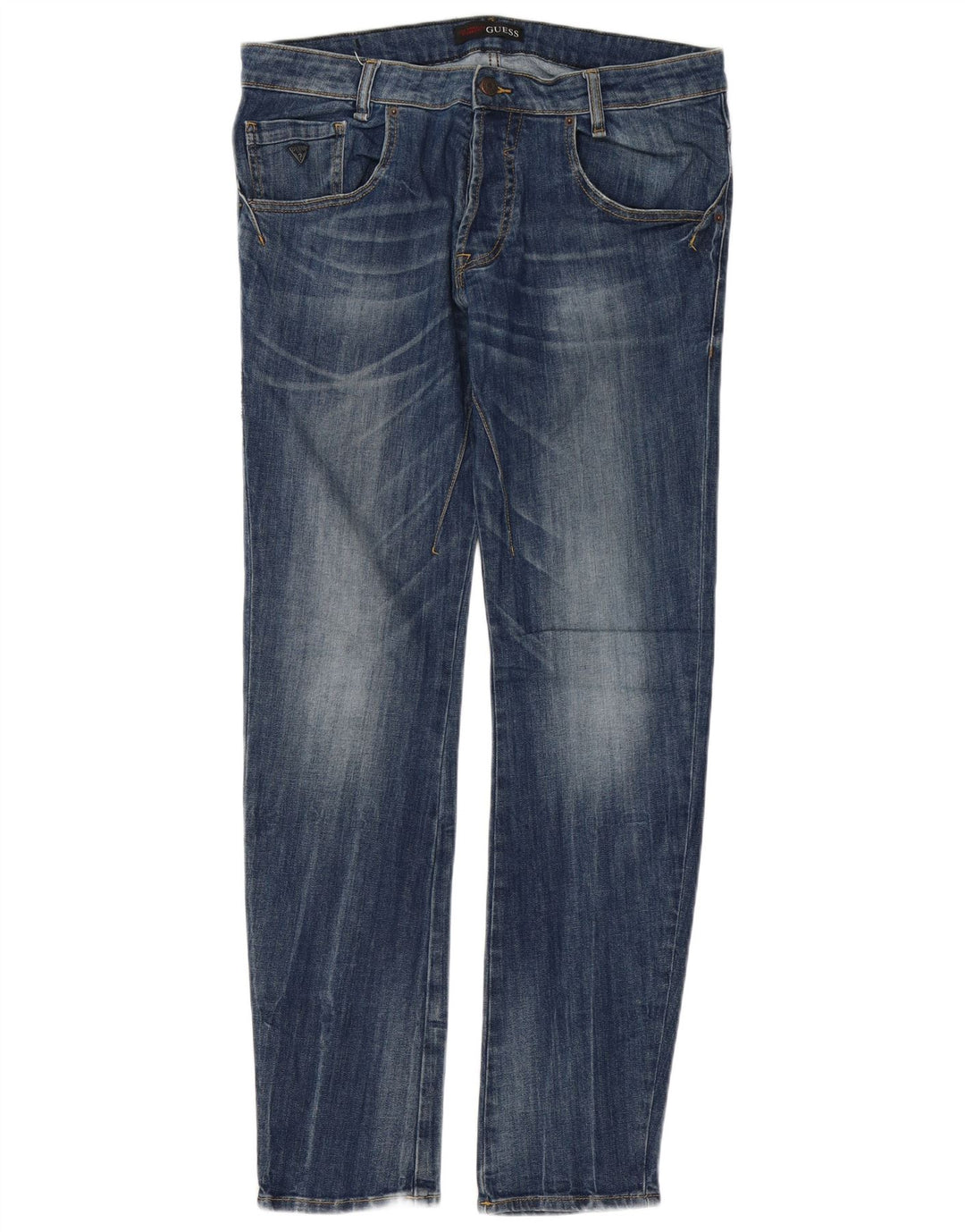 Guess Męskie jeansy slim W32 L32 Niebieskie bawełniane