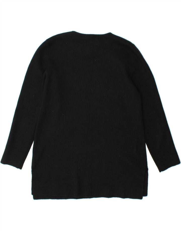 JIGSAW Womens Crew Neck Jumper Sweater US 2 XS Black New Wool Vintage Jigsaw and Second-Hand Jigsaw from Messina Hembry 